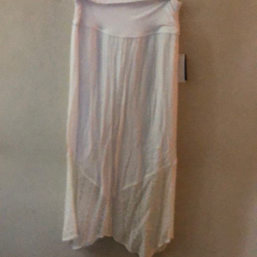 Long white skirt